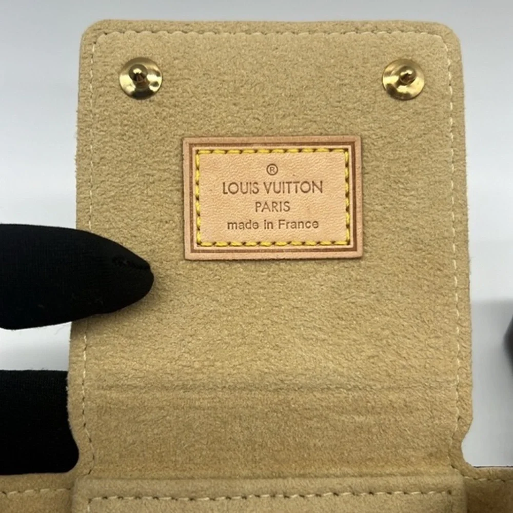 Louis Vuitton NWB Vintage 18K Yellow Gold Tiger Eye Padlock Shaped Pendant - Picture 3 of 16